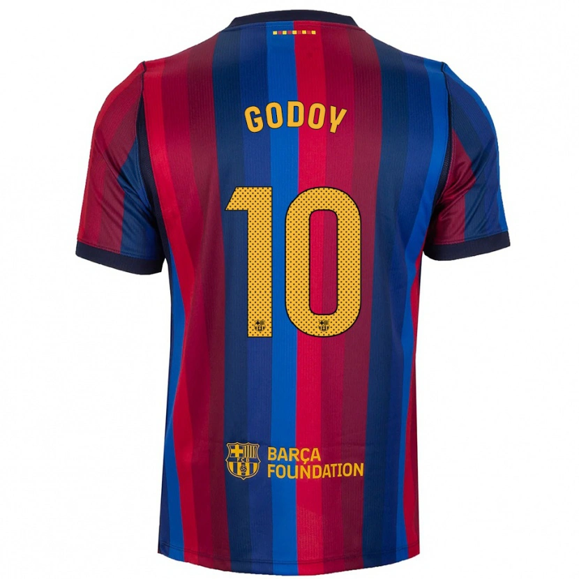 Danxen Mænd Alan Godoy #10 Kongeblå Rød Gul Hjemmebane Spillertrøjer 2026/27 Trøje T-Shirt