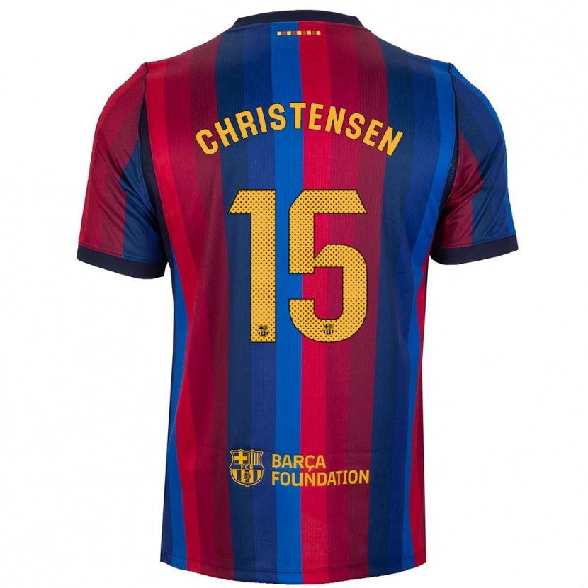 Danxen Mænd Andreas Christensen #15 Kongeblå Rød Gul Hjemmebane Spillertrøjer 2026/27 Trøje T-Shirt