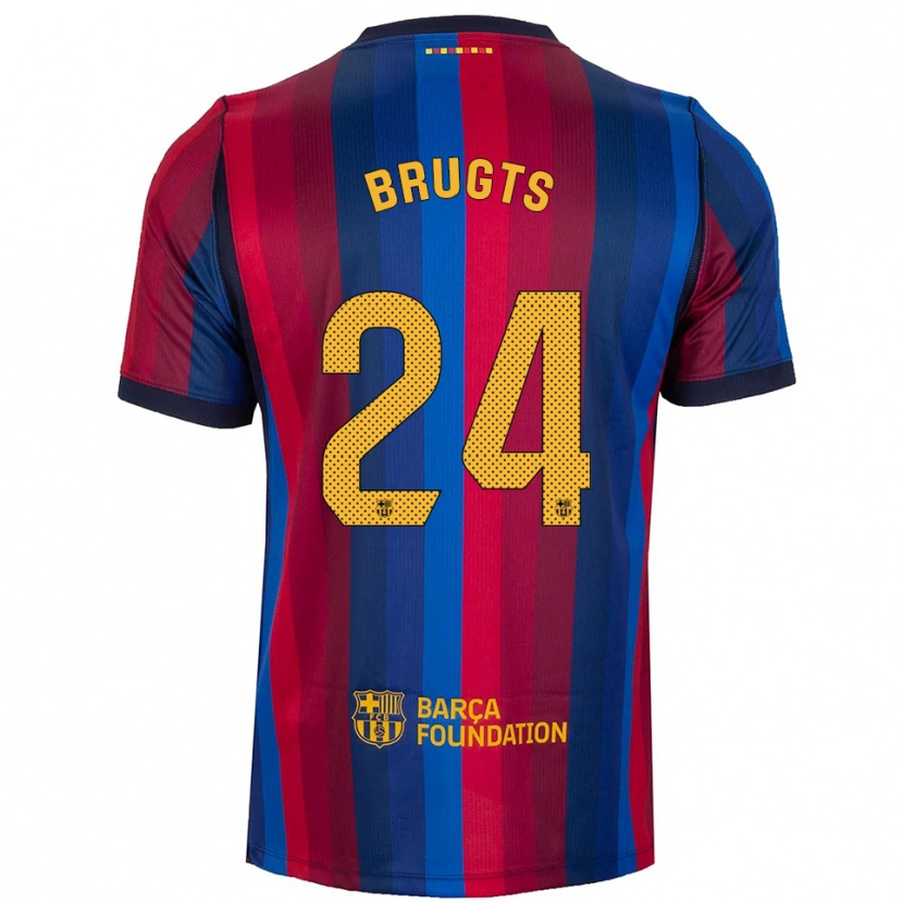 Danxen Mænd Esmee Brugts #24 Kongeblå Rød Gul Hjemmebane Spillertrøjer 2026/27 Trøje T-Shirt