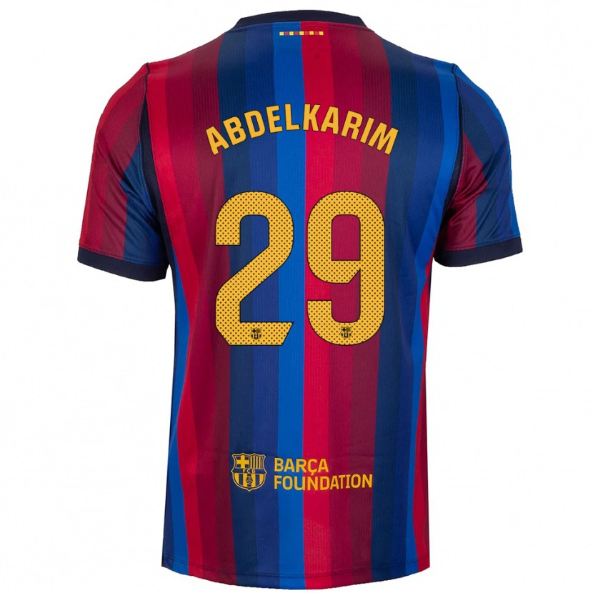 Danxen Mænd Hamza Abdelkarim #29 Kongeblå Rød Gul Hjemmebane Spillertrøjer 2026/27 Trøje T-Shirt