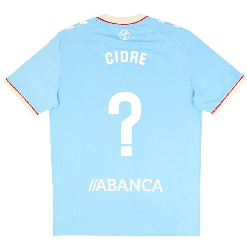 Danxen Mænd Xavier Cidre #0 Himmelblå Hvid Rød Hjemmebane Spillertrøjer 2026/27 Trøje T-Shirt