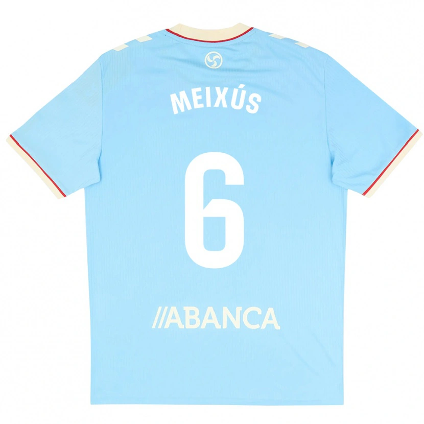 Danxen Mænd Pablo Meixús #6 Himmelblå Hvid Rød Hjemmebane Spillertrøjer 2026/27 Trøje T-Shirt