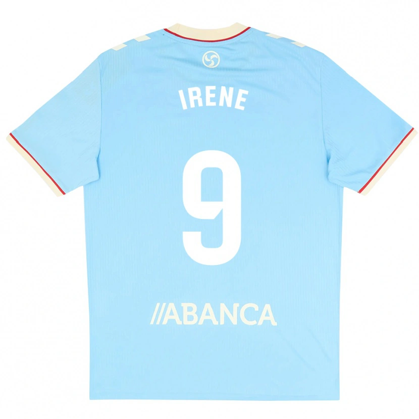 Danxen Mænd Irene Fernández #9 Himmelblå Hvid Rød Hjemmebane Spillertrøjer 2026/27 Trøje T-Shirt