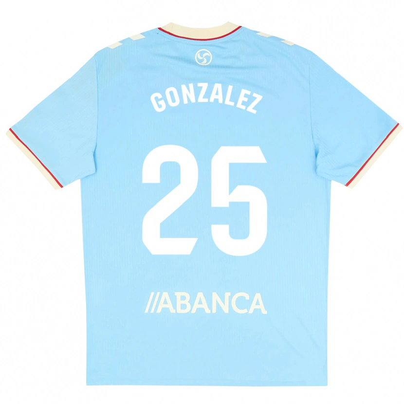 Danxen Mænd Marcos González #25 Himmelblå Hvid Rød Hjemmebane Spillertrøjer 2026/27 Trøje T-Shirt