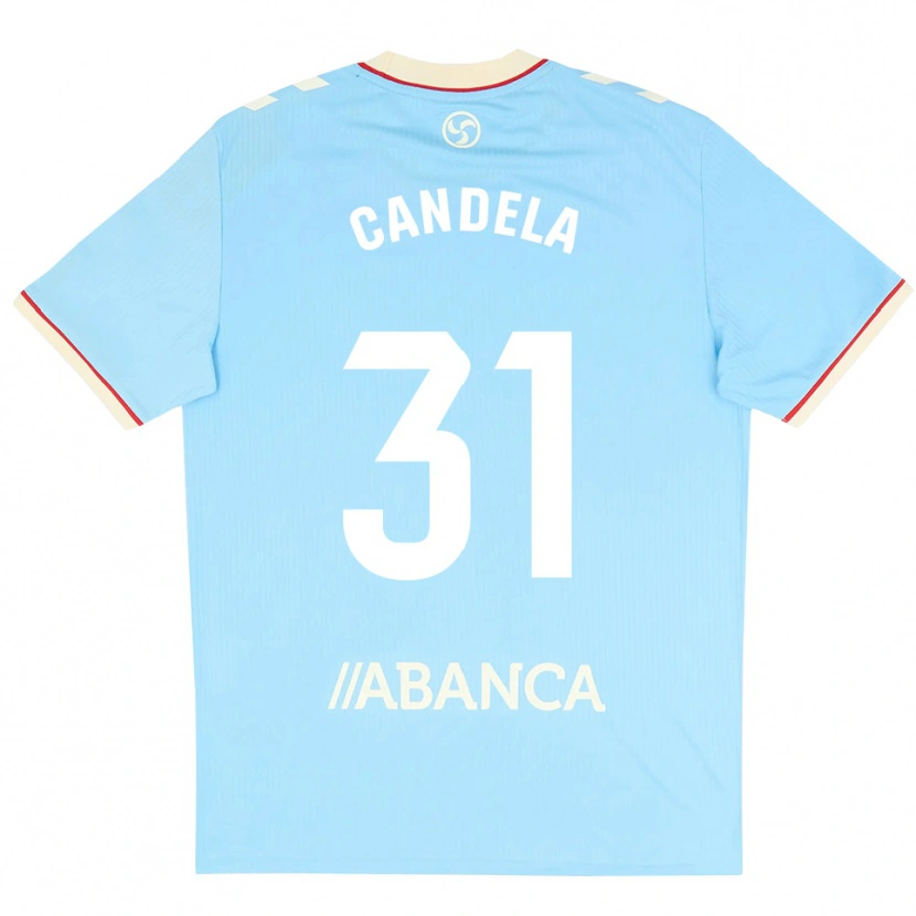 Danxen Mænd Candela Rodríguez #31 Himmelblå Hvid Rød Hjemmebane Spillertrøjer 2026/27 Trøje T-Shirt