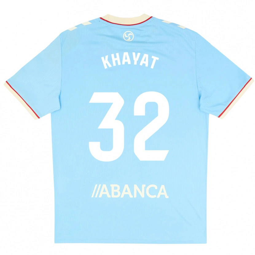 Danxen Mænd Anthony Khayat #32 Himmelblå Hvid Rød Hjemmebane Spillertrøjer 2026/27 Trøje T-Shirt