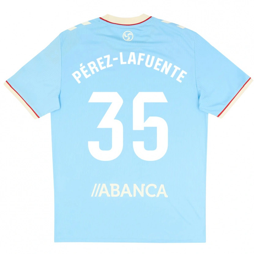 Danxen Mænd Jorge Pérez-Lafuente #35 Himmelblå Hvid Rød Hjemmebane Spillertrøjer 2026/27 Trøje T-Shirt