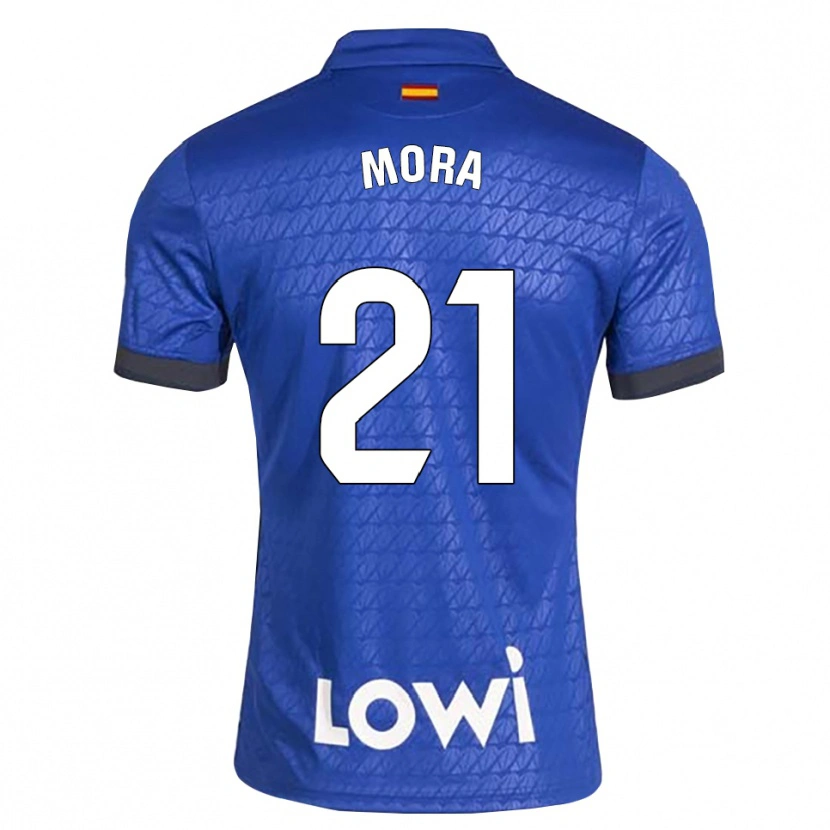 Danxen Mænd Adrià Mora #21 Blå Hvid Sort Hjemmebane Spillertrøjer 2026/27 Trøje T-Shirt