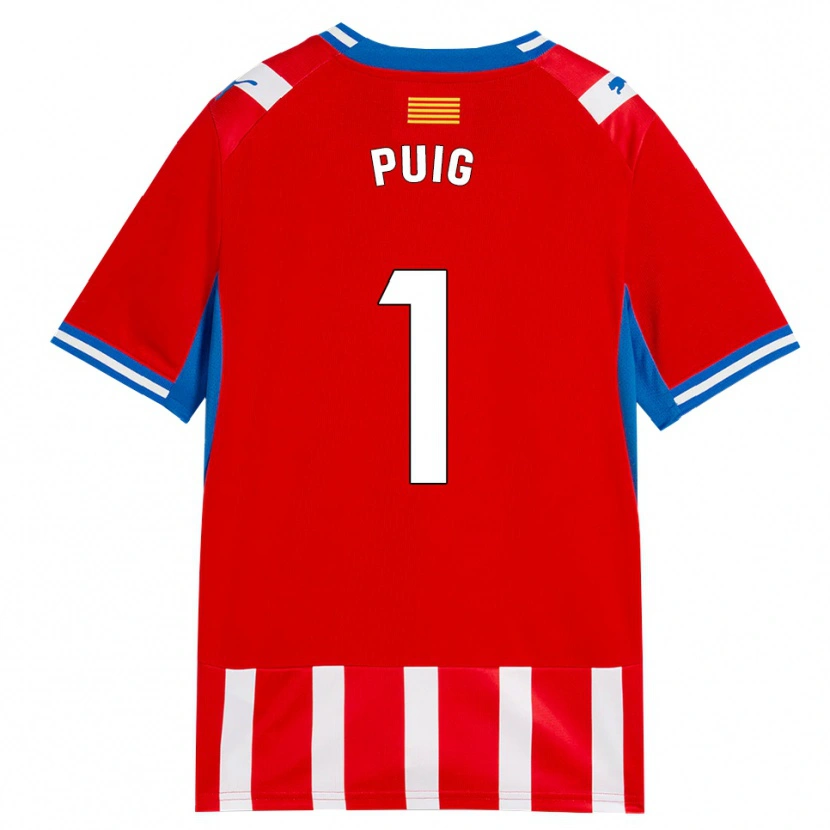 Danxen Mænd Sergi Puig #1 Rød Hvid Himmelblå Hjemmebane Spillertrøjer 2026/27 Trøje T-Shirt