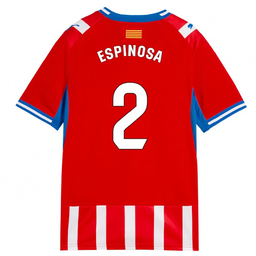 Danxen Mænd Bernardo Espinosa #2 Rød Hvid Himmelblå Hjemmebane Spillertrøjer 2026/27 Trøje T-Shirt