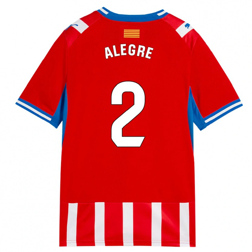 Danxen Mænd Marc Alegre #2 Rød Hvid Himmelblå Hjemmebane Spillertrøjer 2026/27 Trøje T-Shirt