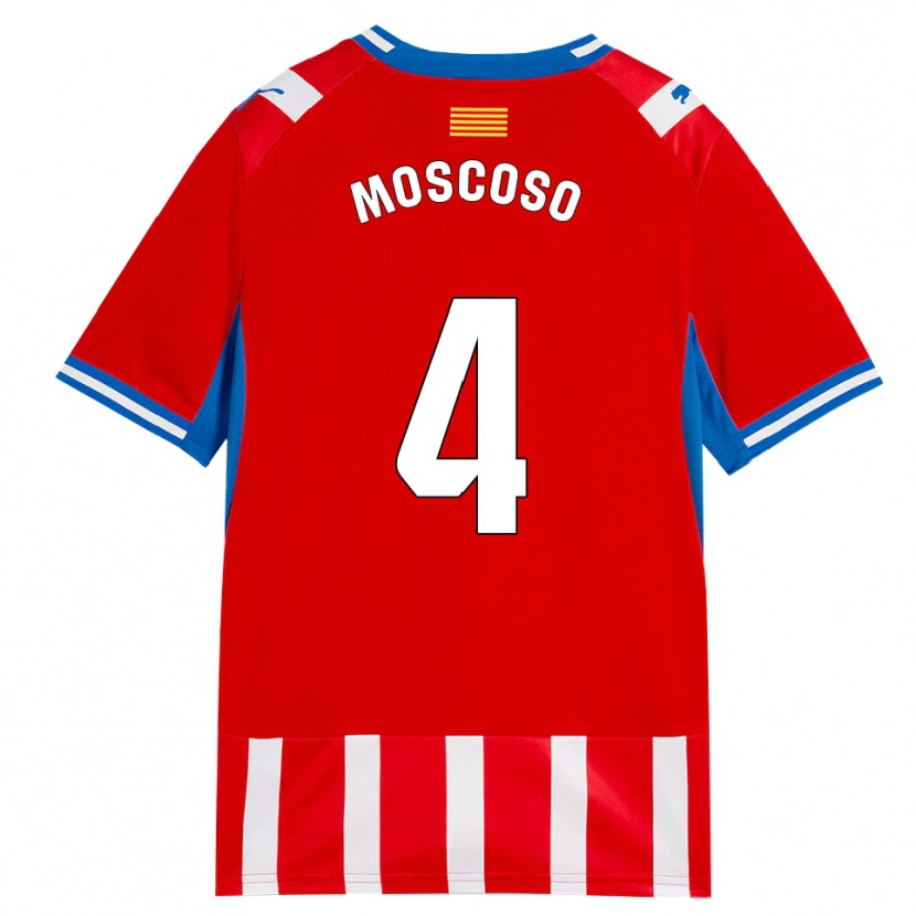 Danxen Mænd Miriam Moscoso #4 Rød Hvid Himmelblå Hjemmebane Spillertrøjer 2026/27 Trøje T-Shirt