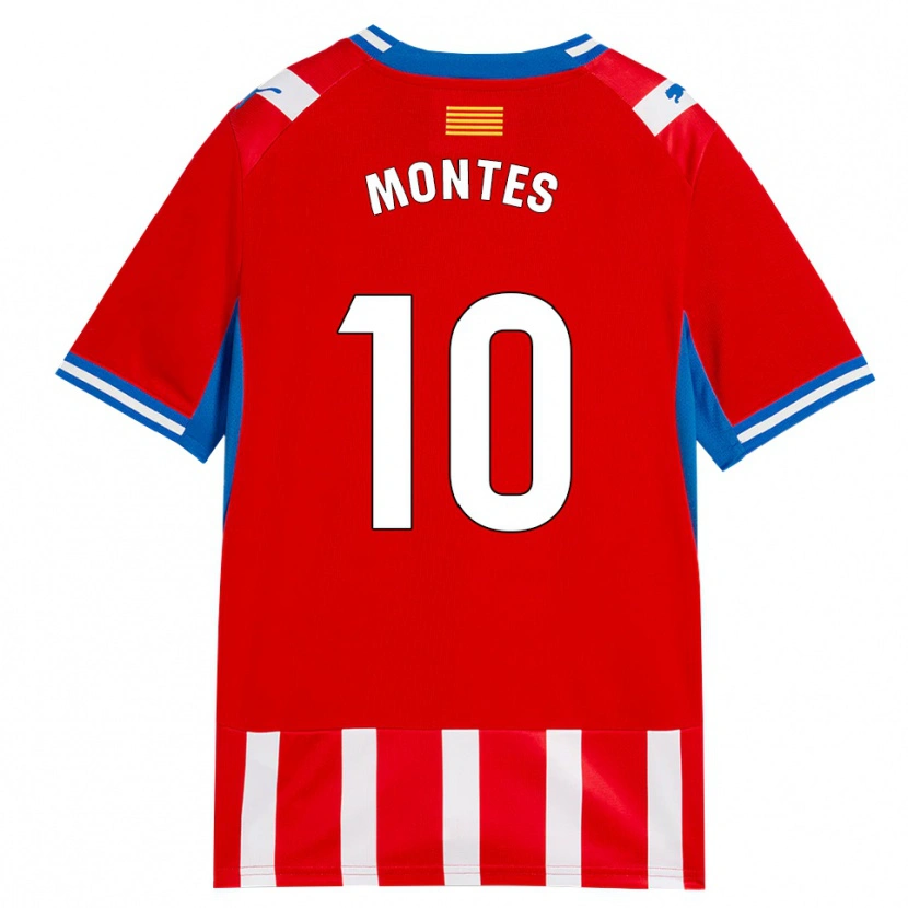 Danxen Mænd Luis Montes #10 Rød Hvid Himmelblå Hjemmebane Spillertrøjer 2026/27 Trøje T-Shirt