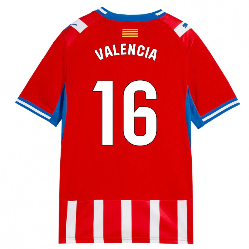 Danxen Mænd Carla Valencia #16 Rød Hvid Himmelblå Hjemmebane Spillertrøjer 2026/27 Trøje T-Shirt