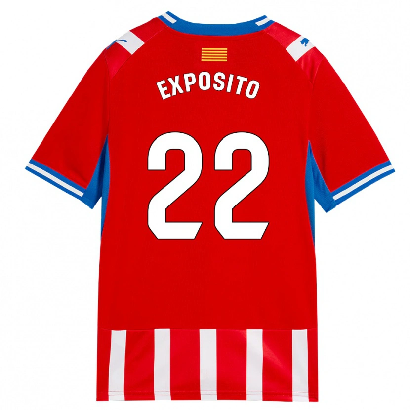 Danxen Mænd Samu Exposito #22 Rød Hvid Himmelblå Hjemmebane Spillertrøjer 2026/27 Trøje T-Shirt