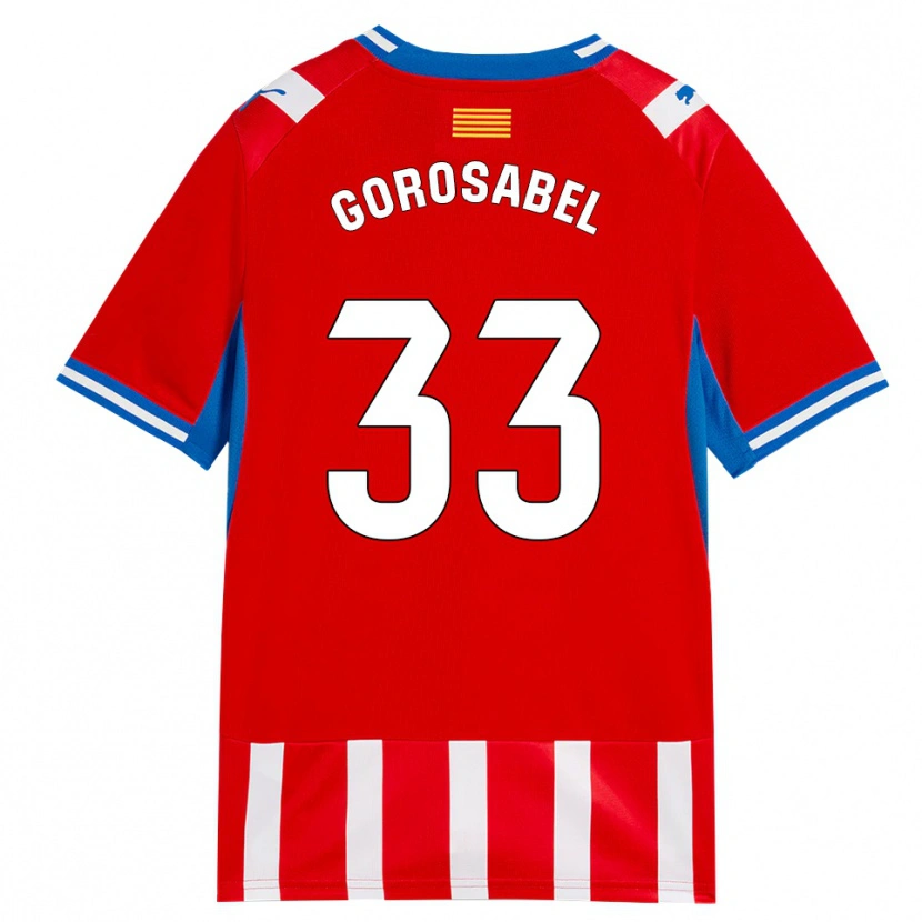 Danxen Mænd Jakes Gorosabel #33 Rød Hvid Himmelblå Hjemmebane Spillertrøjer 2026/27 Trøje T-Shirt