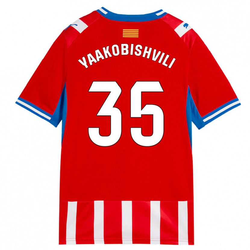 Danxen Mænd Antal Yaakobishvili #35 Rød Hvid Himmelblå Hjemmebane Spillertrøjer 2026/27 Trøje T-Shirt