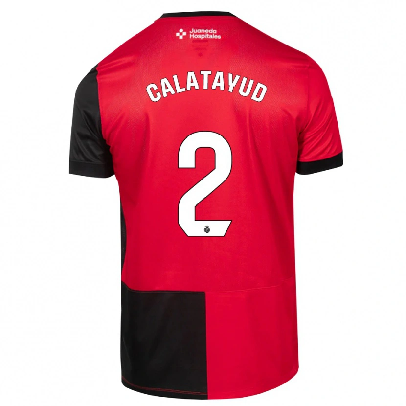 Danxen Mænd Miguel Calatayud #2 Sort Rød Hvid Hjemmebane Spillertrøjer 2026/27 Trøje T-Shirt