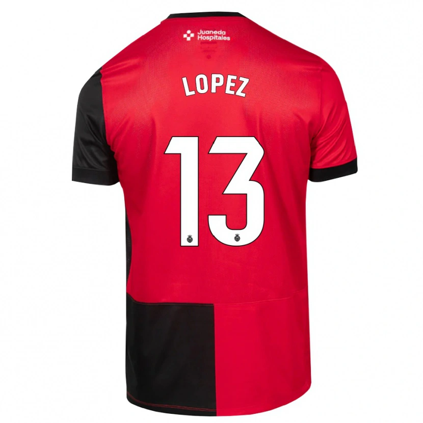 Danxen Mænd Iván López #13 Sort Rød Hvid Hjemmebane Spillertrøjer 2026/27 Trøje T-Shirt