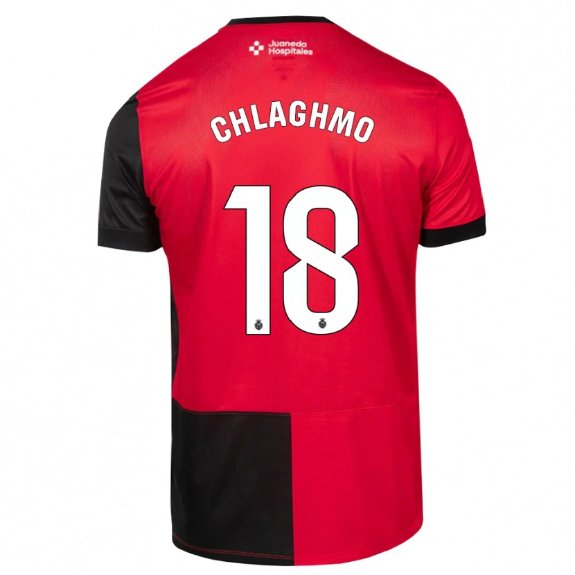 Danxen Mænd Saifdine Chlaghmo #18 Sort Rød Hvid Hjemmebane Spillertrøjer 2026/27 Trøje T-Shirt