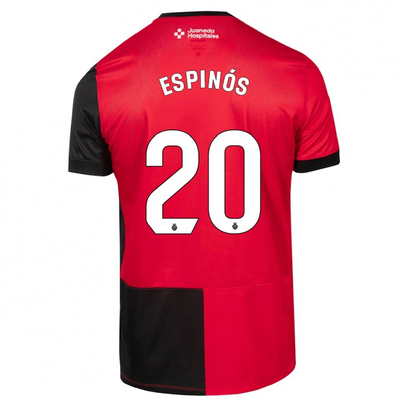 Danxen Mænd Nico Espinós #20 Sort Rød Hvid Hjemmebane Spillertrøjer 2026/27 Trøje T-Shirt