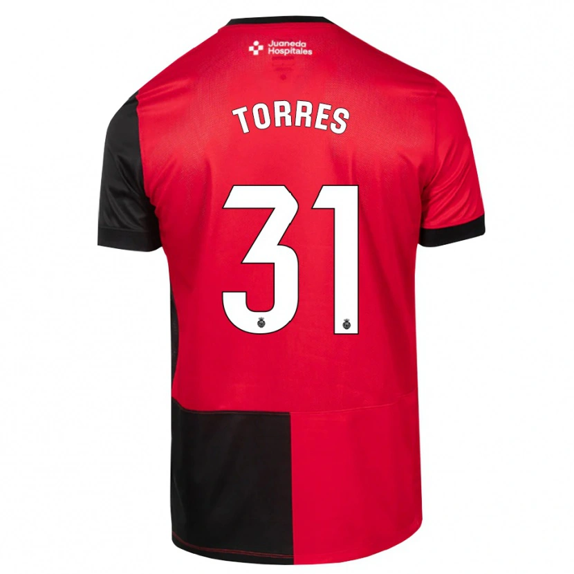 Danxen Mænd Adriano Torres #31 Sort Rød Hvid Hjemmebane Spillertrøjer 2026/27 Trøje T-Shirt