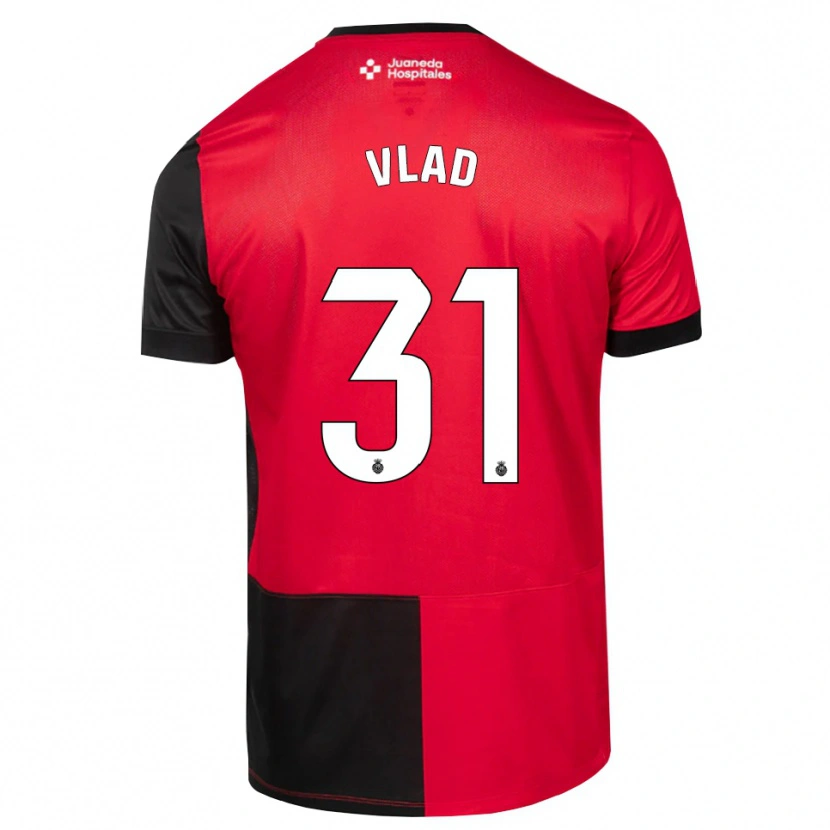 Danxen Mænd Rares Vlad #31 Sort Rød Hvid Hjemmebane Spillertrøjer 2026/27 Trøje T-Shirt