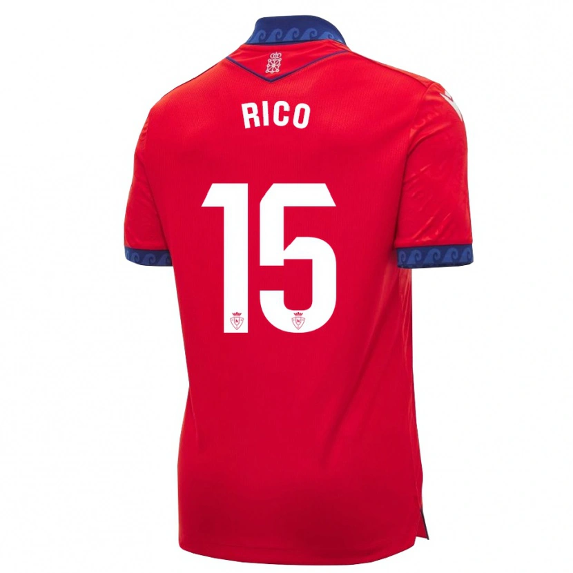 Danxen Mænd Diego Rico #15 Rød Marineblå Hvid Hjemmebane Spillertrøjer 2026/27 Trøje T-Shirt