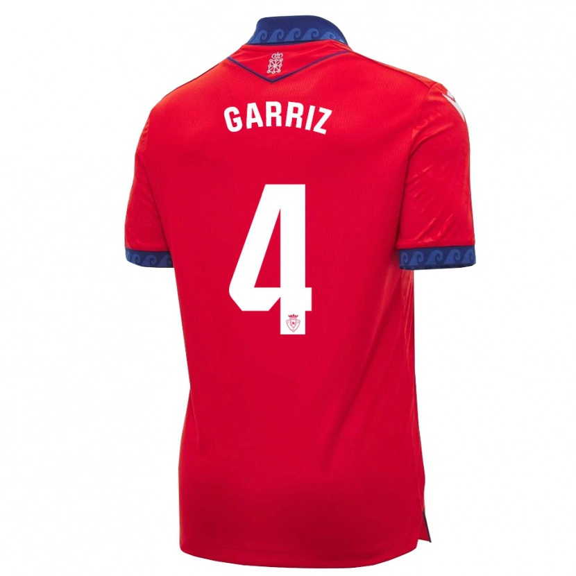 Danxen Mænd Ibaider Garriz #4 Rød Marineblå Hvid Hjemmebane Spillertrøjer 2026/27 Trøje T-Shirt