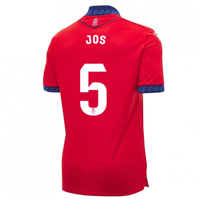 Danxen Mænd Josune Urdaniz Maurin #5 Rød Marineblå Hvid Hjemmebane Spillertrøjer 2026/27 Trøje T-Shirt