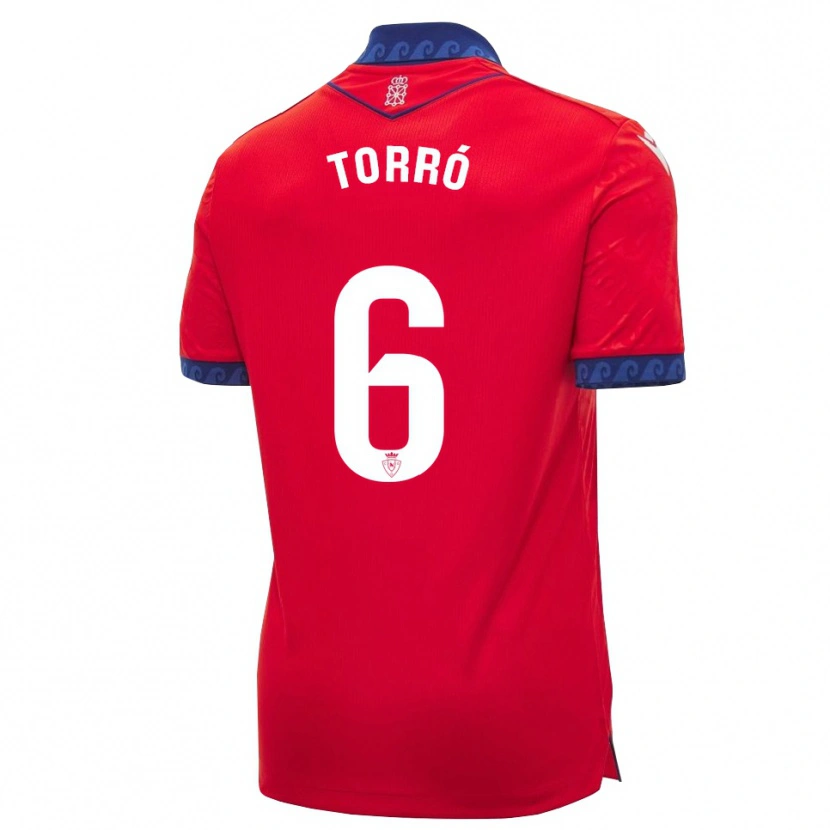 Danxen Mænd Lucas Torró #6 Rød Marineblå Hvid Hjemmebane Spillertrøjer 2026/27 Trøje T-Shirt