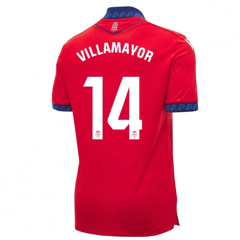 Danxen Mænd Yoel Villamayor #14 Rød Marineblå Hvid Hjemmebane Spillertrøjer 2026/27 Trøje T-Shirt