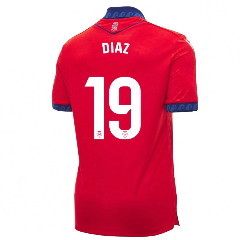 Danxen Mænd Lucas Diaz #19 Rød Marineblå Hvid Hjemmebane Spillertrøjer 2026/27 Trøje T-Shirt