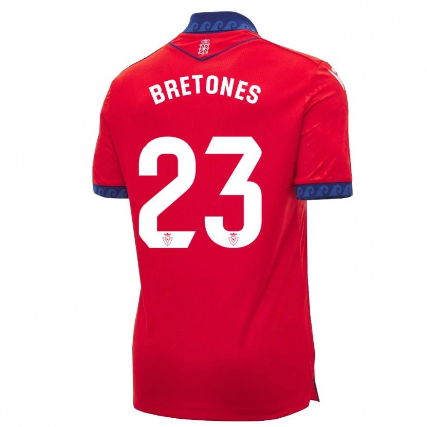 Danxen Mænd Abel Bretones #23 Rød Marineblå Hvid Hjemmebane Spillertrøjer 2026/27 Trøje T-Shirt