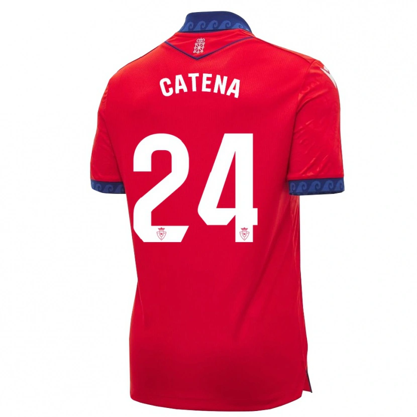Danxen Mænd Alejandro Catena #24 Rød Marineblå Hvid Hjemmebane Spillertrøjer 2026/27 Trøje T-Shirt