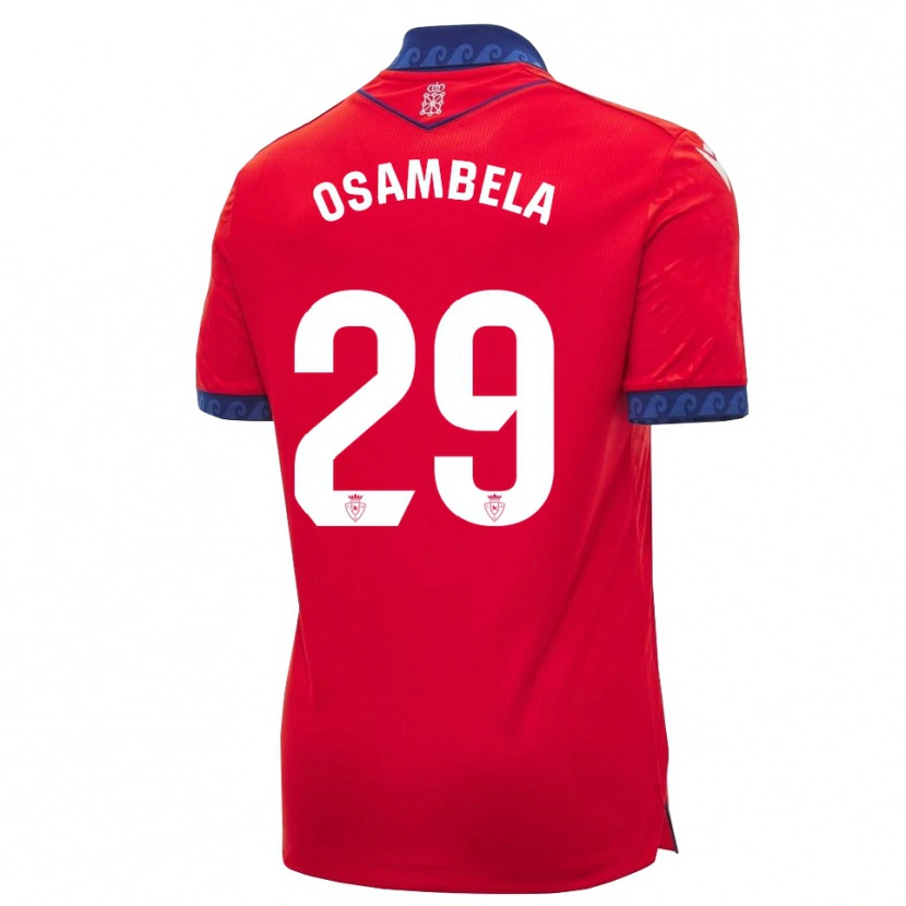Danxen Mænd Asier Osambela #29 Rød Marineblå Hvid Hjemmebane Spillertrøjer 2026/27 Trøje T-Shirt