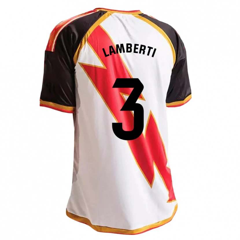 Danxen Mænd Luca Lamberti #3 Sort Rød Hvid Guld Hjemmebane Spillertrøjer 2026/27 Trøje T-Shirt