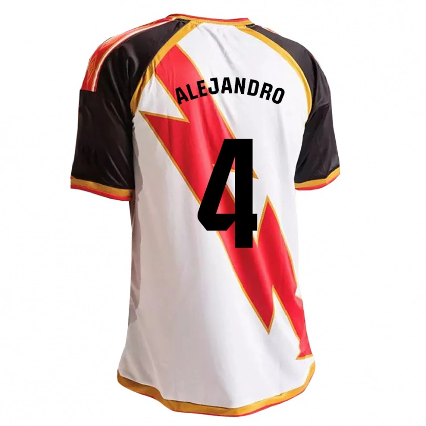 Danxen Mænd Alejandro López #4 Sort Rød Hvid Guld Hjemmebane Spillertrøjer 2026/27 Trøje T-Shirt
