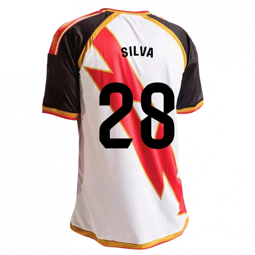 Danxen Mænd Santiago Silva #28 Sort Rød Hvid Guld Hjemmebane Spillertrøjer 2026/27 Trøje T-Shirt