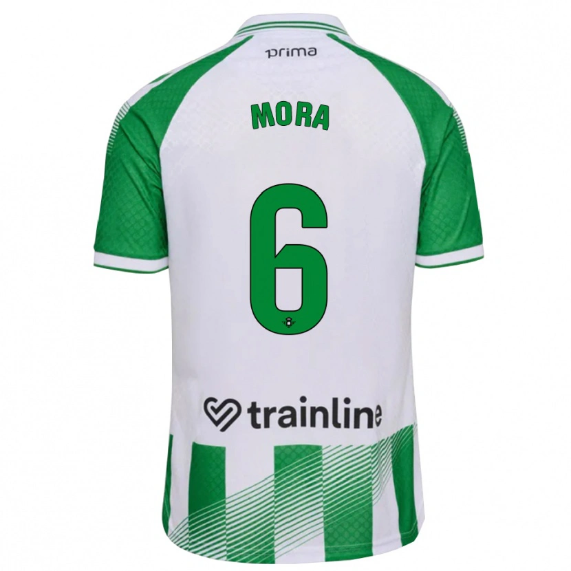 Danxen Mænd Marcos Mora #6 Lys Grøn Sort Hvid Hjemmebane Spillertrøjer 2026/27 Trøje T-Shirt