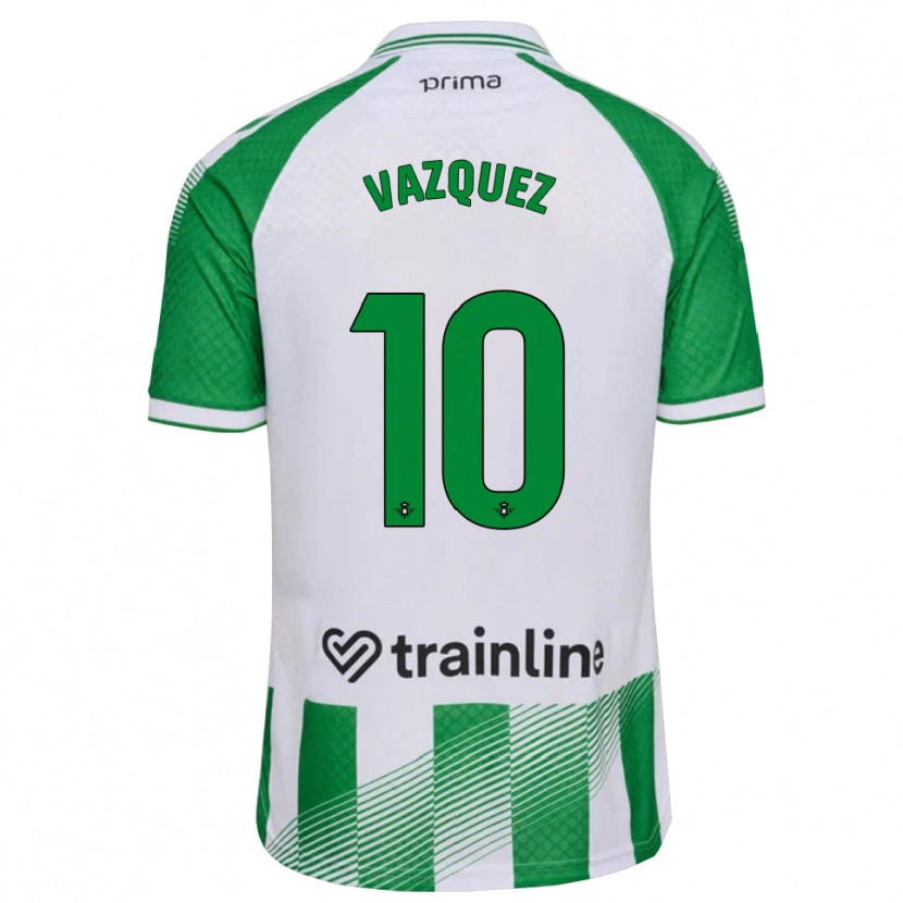 Danxen Mænd Alejandro Vázquez #10 Lys Grøn Sort Hvid Hjemmebane Spillertrøjer 2026/27 Trøje T-Shirt