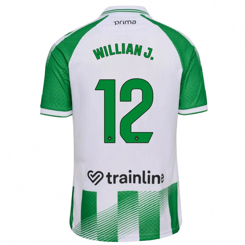 Danxen Mænd Willian Jose #12 Lys Grøn Sort Hvid Hjemmebane Spillertrøjer 2026/27 Trøje T-Shirt