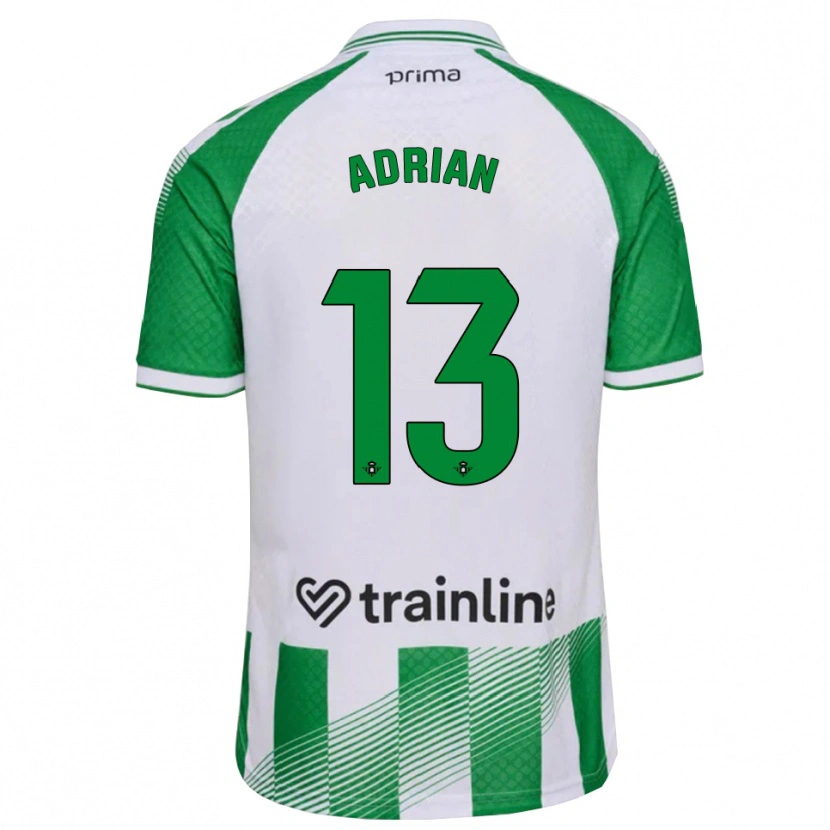 Danxen Mænd Adrian #13 Lys Grøn Sort Hvid Hjemmebane Spillertrøjer 2026/27 Trøje T-Shirt