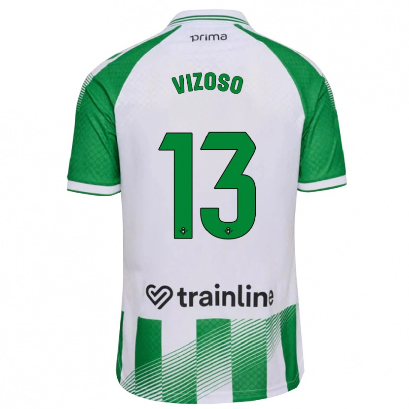 Danxen Mænd Paula Vizoso #13 Lys Grøn Sort Hvid Hjemmebane Spillertrøjer 2026/27 Trøje T-Shirt