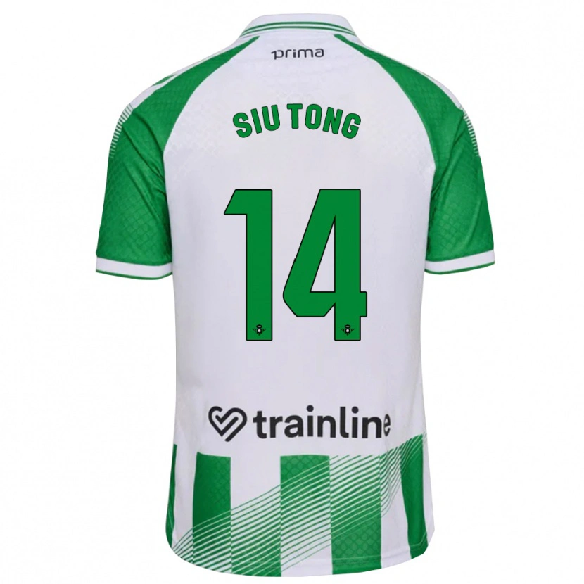 Danxen Mænd Siu-Tong Hung #14 Lys Grøn Sort Hvid Hjemmebane Spillertrøjer 2026/27 Trøje T-Shirt