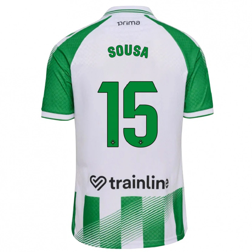 Danxen Mænd Vasco Sousa #15 Lys Grøn Sort Hvid Hjemmebane Spillertrøjer 2026/27 Trøje T-Shirt