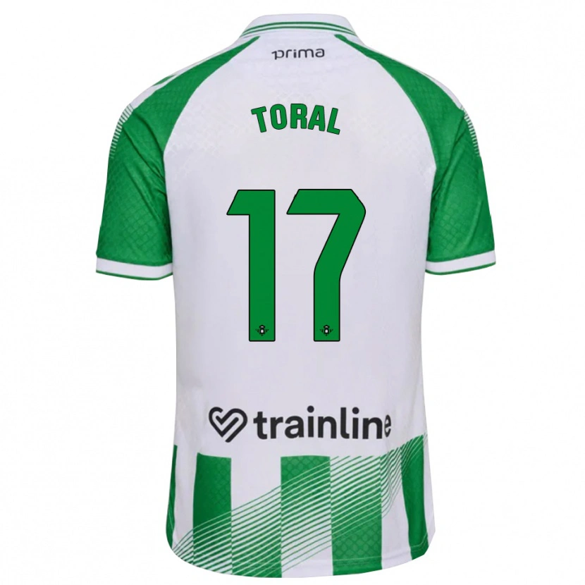 Danxen Mænd Antonio Toral #17 Lys Grøn Sort Hvid Hjemmebane Spillertrøjer 2026/27 Trøje T-Shirt
