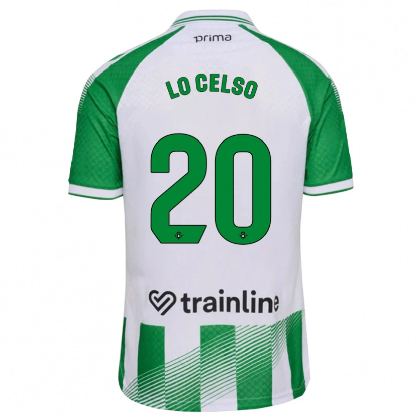 Danxen Mænd Giovani Lo Celso #20 Lys Grøn Sort Hvid Hjemmebane Spillertrøjer 2026/27 Trøje T-Shirt