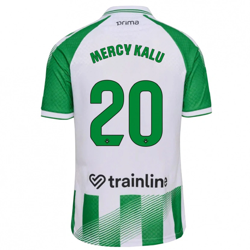 Danxen Mænd Chinyere Mercy Kalu #20 Lys Grøn Sort Hvid Hjemmebane Spillertrøjer 2026/27 Trøje T-Shirt