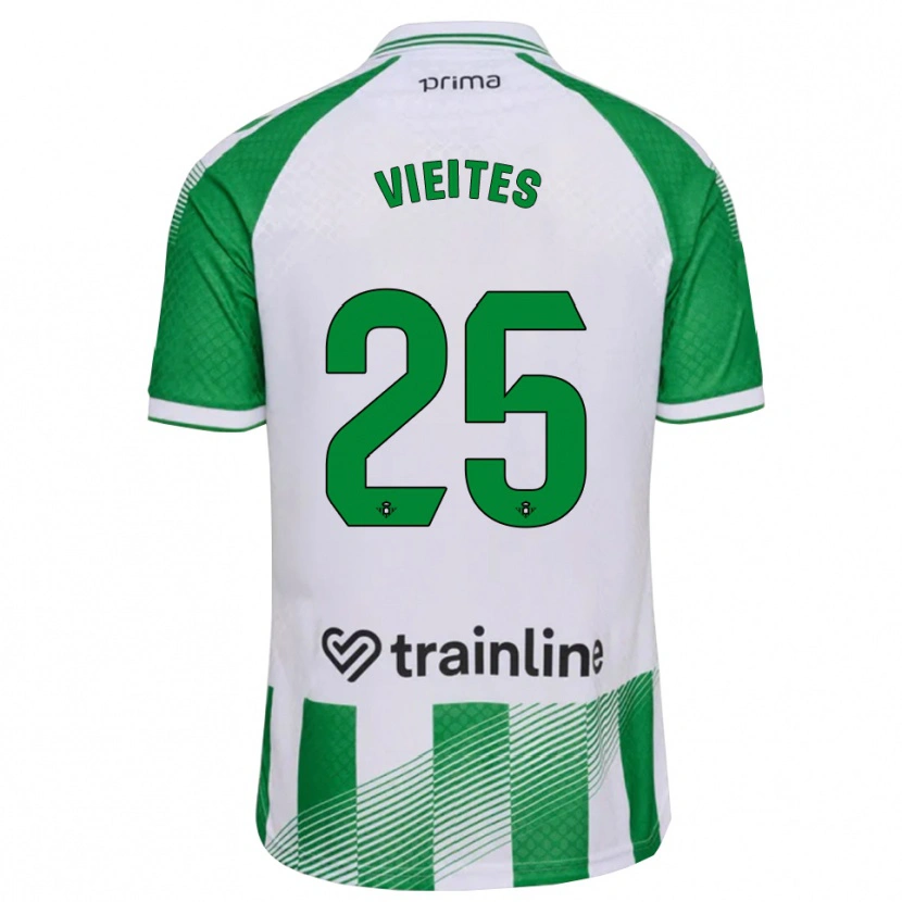 Danxen Mænd Fran Vieites #25 Lys Grøn Sort Hvid Hjemmebane Spillertrøjer 2026/27 Trøje T-Shirt